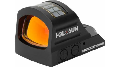 HOLOSUN 407 OPEN REFLEX RED 2-MOA DOT SOLAR SHK AWK PISTOL