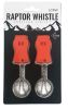 2-Piece Plastic Raptor Whistle with Key Chain & Zipper Ring (115 dB)