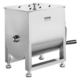 VEVOR Manual Meat Mixer, 20L Fixed Tank Meat Processing Equipment(Mixing Max 30LBS for Meat), Stainless Steel Meat Mixer