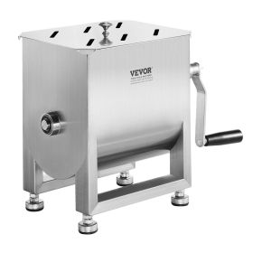 VEVOR Manual Meat Mixer, 10L Fixed Tank Meat Processing Equipment(Mixing Max 15LBS for Meat), Stainless Steel Meat Mixer