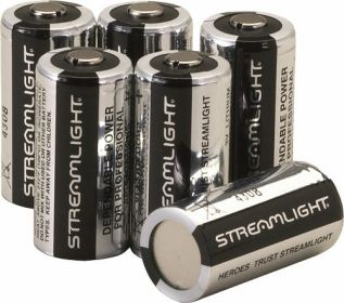 STREAMLIGHT CR123A BATTERIES (Option: LITHIUM 6-PACK)