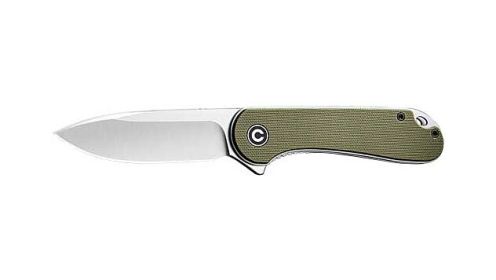 CIVIVI KNIFE ELEMENTUM 2.96" (Option: GREEN G10/SATIN D2 LINER LOCK)