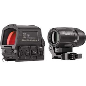 SIG RED DOT/MAGNIFIER COMBO (Option: ROMEO8T/JULIET3 AMR BLACK)